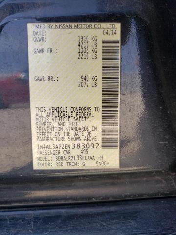 Photo 10 from auction – 2014 NISSAN ALTIMA 2.5 with VIN 1N4AL3AP2EN383092