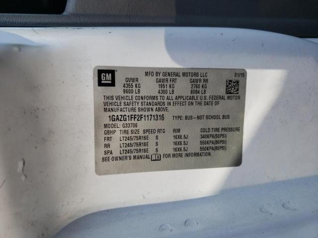 Photo 10 from auction – 2015 CHEVROLET EXPRESS G3 with VIN 1GAZG1FF2F1171316