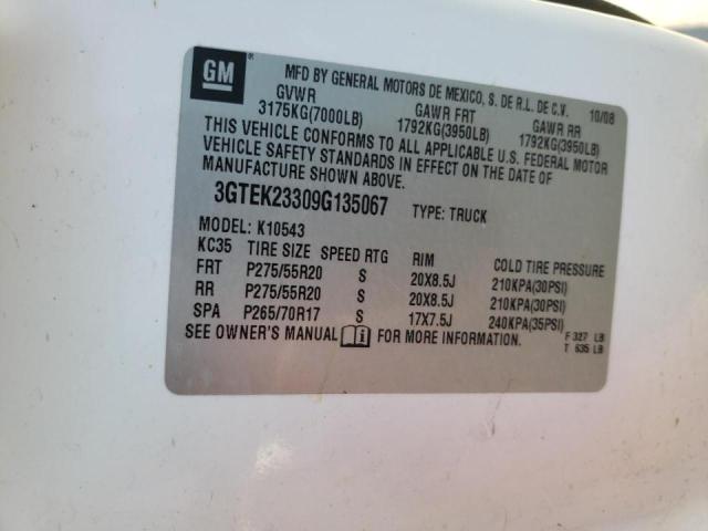 Photo 10 from auction – 2009 GMC SIERRA K15 with VIN 3GTEK23309G135067