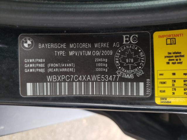 Photo 10 from auction – 2010 BMW X3 XDRIVE2 with VIN WBXPC7C4XAWE53477
