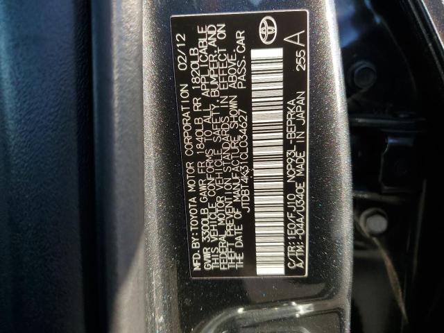Photo 10 from auction – 2012 TOYOTA YARIS with VIN JTDBT4K31CL034627