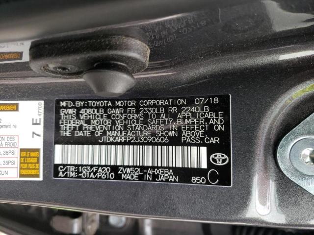 Photo 10 from auction – 2018 TOYOTA PRIUS PRIM with VIN JTDKARFP2J3090606