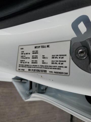 Photo 10 from auction – 2020 TESLA MODEL 3 with VIN 5YJ3E1EB9LF637005