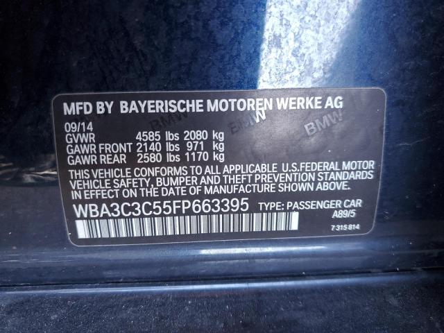 Photo 10 from auction – 2015 BMW 320 I XDRI with VIN WBA3C3C55FP663395