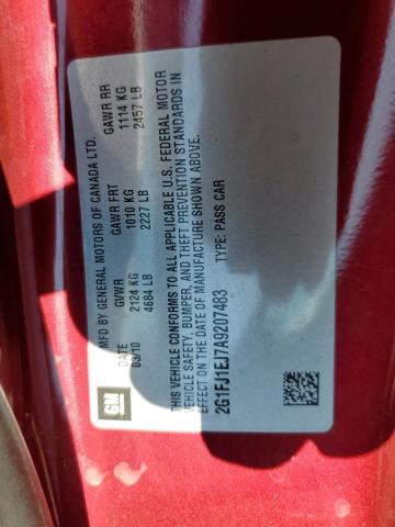 Photo 10 from auction – 2010 CHEVROLET CAMARO SS with VIN 2G1FJ1EJ7A9207483