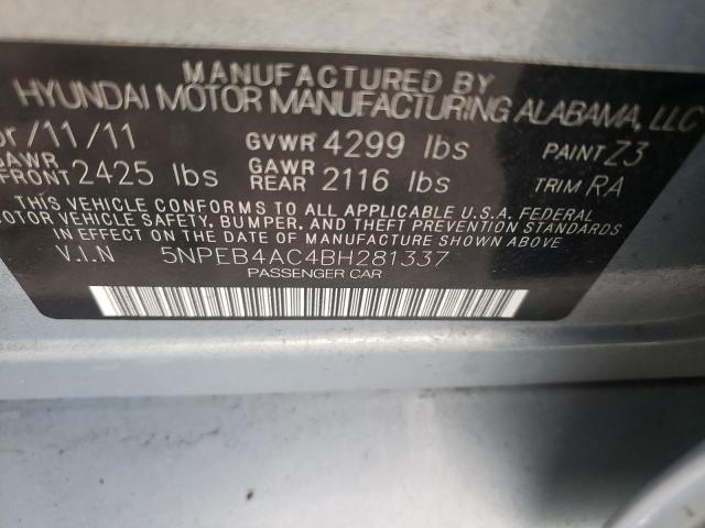 Photo 10 from auction – 2011 HYUNDAI SONATA GLS with VIN 5NPEB4AC4BH281337
