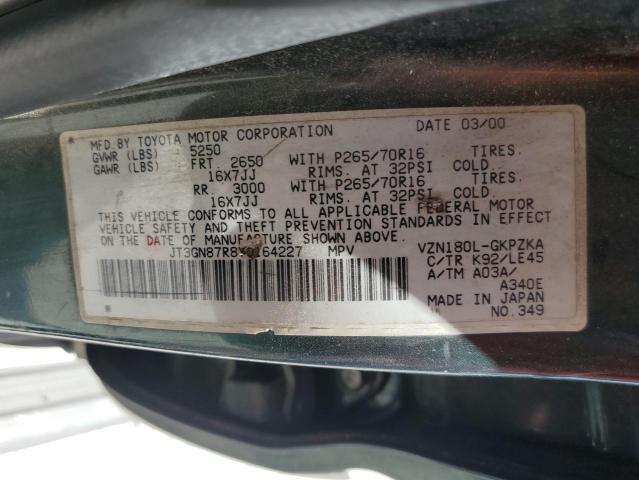 Photo 10 from auction – 2000 TOYOTA 4RUNNER LI with VIN JT3GN87R8Y0164227