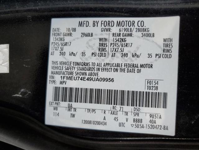 Photo 10 from auction – 2009 FORD EXPLORER E with VIN 1FMEU74E49UA09956