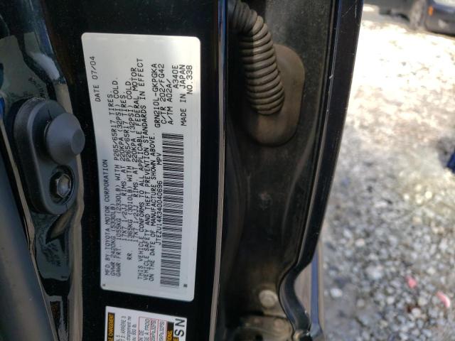 Photo 10 from auction – 2004 TOYOTA 4RUNNER SR with VIN JTEZU14R340040696