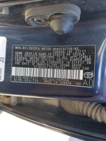 Photo 10 from auction – 2011 TOYOTA COROLLA BA with VIN 2T1BU4EE3BC565361