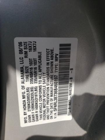 Photo 10 from auction – 2006 HONDA ODYSSEY EX with VIN 5FNRL38736B460197