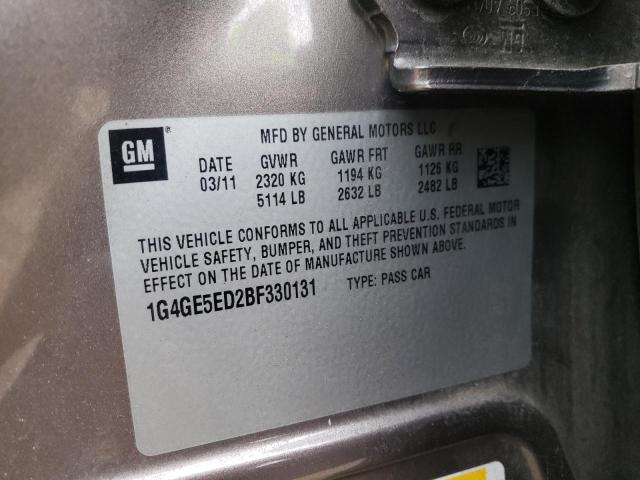 Photo 10 from auction – 2011 BUICK LACROSSE C with VIN 1G4GE5ED2BF330131