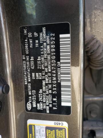 Photo 10 from auction – 2013 KIA OPTIMA LX with VIN 5XXGM4A75DG198522