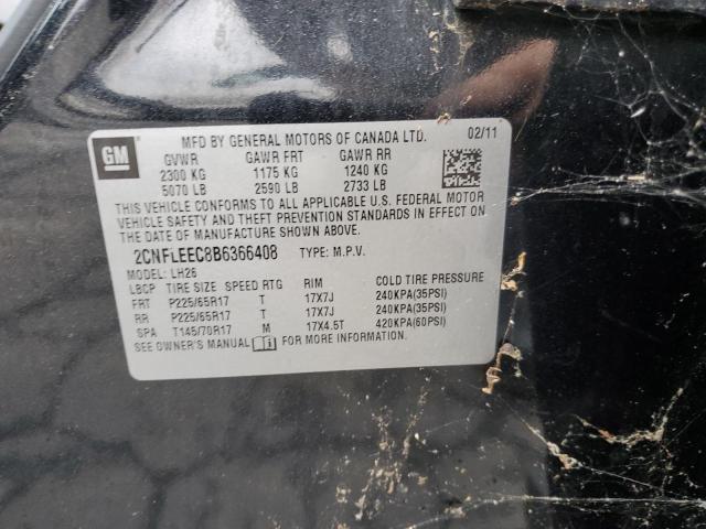 Photo 10 from auction – 2011 CHEVROLET EQUINOX LT with VIN 2CNFLEEC8B6366408