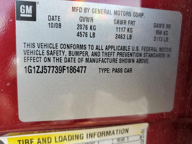 Photo 10 from auction – 2009 CHEVROLET MALIBU 2LT with VIN 1G1ZJ57739F186477