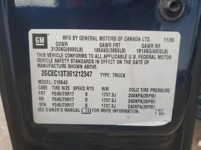Photo 10 from auction – 2006 CHEVROLET 1500 with VIN 2GCEC13T361212347