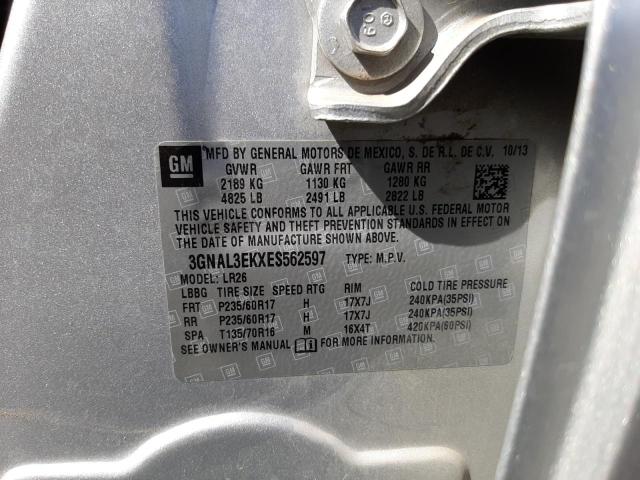 Photo 10 from auction – 2014 CHEVROLET CAPTIVA LT with VIN 3GNAL3EKXES562597