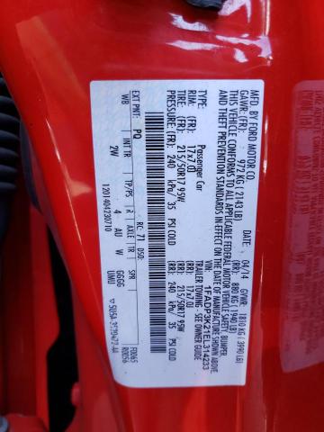 Photo 10 from auction – 2014 FORD FOCUS SE with VIN 1FADP3K21EL314233