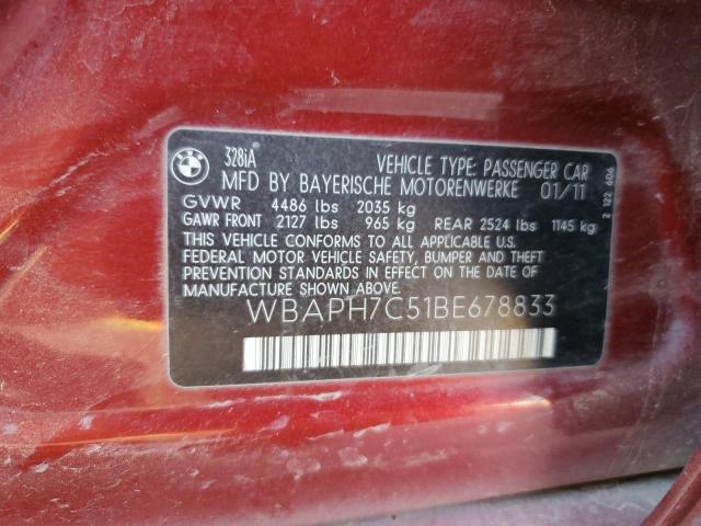 Photo 10 from auction – 2011 BMW 328 I with VIN WBAPH7C51BE678833