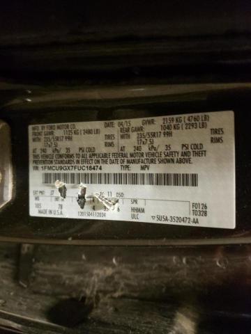 Photo 10 from auction – 2015 FORD ESCAPE SE with VIN 1FMCU9GX7FUC18474