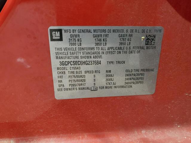 Photo 10 from auction – 2017 CHEVROLET SILVERADO with VIN 3GCPCSEC6HG237684