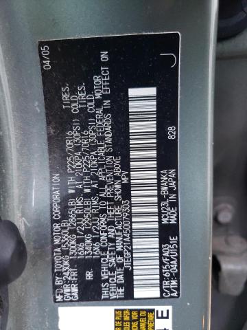 Photo 10 from auction – 2005 TOYOTA HIGHLANDER with VIN JTEGP21A450079303