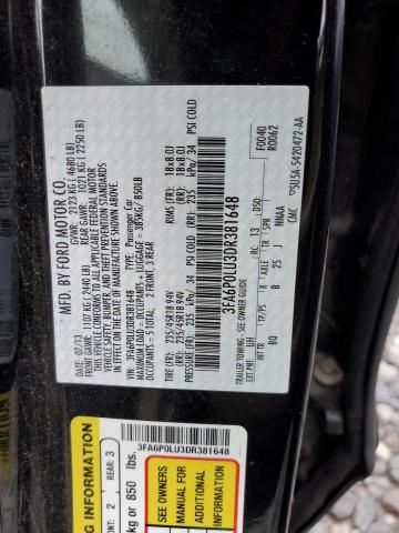 Photo 10 from auction – 2013 FORD FUSION SE with VIN 3FA6P0LU3DR381648