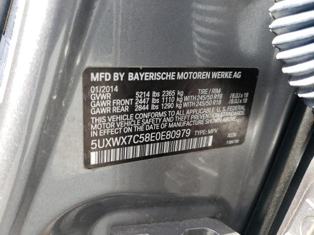 Photo 10 from auction – 2014 BMW X3 XDRIVE3 with VIN 5UXWX7C58E0E80979