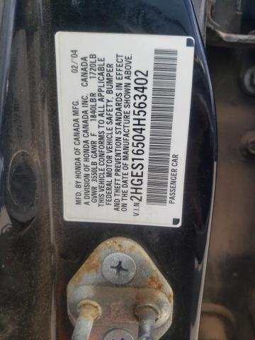 Zdjęcie 10 z aukcji – 2004 HONDA CIVIC z VIN 2HGES16504H563402
