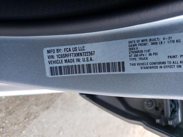 Photo 10 from auction – 2021 RAM 1500 BIG H with VIN 1C6SRFFTXMN722367