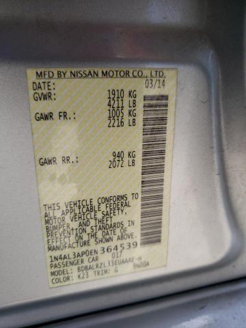 Photo 10 from auction – 2014 NISSAN ALTIMA 2.5 with VIN 1N4AL3AP0EN364539