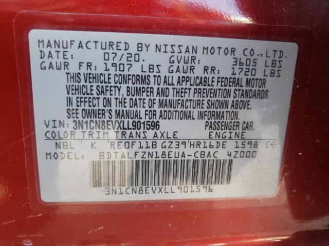 Photo 10 from auction – 2020 NISSAN VERSA SV with VIN 3N1CN8EVXLL901596