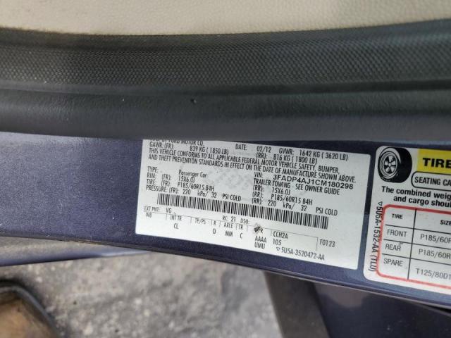 Photo 10 from auction – 2012 FORD FIESTA S with VIN 3FADP4AJ1CM180298