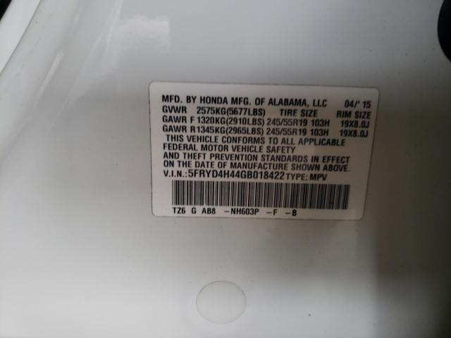Photo 10 from auction – 2016 ACURA MDX TECHNO with VIN 5FRYD4H44GB018422