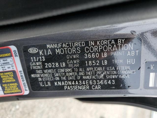 Photo 10 from auction – 2014 KIA RIO EX with VIN KNADN4A34E6336643