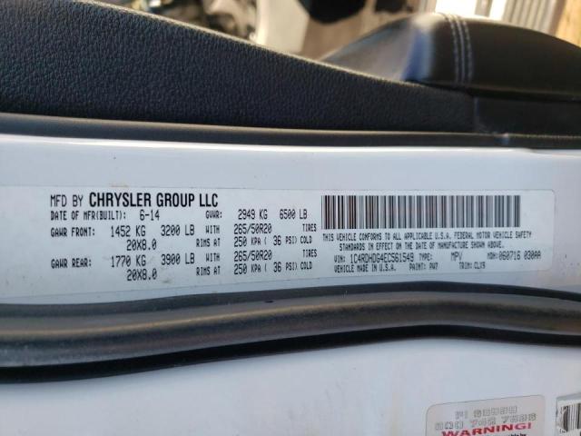Photo 10 from auction – 2014 DODGE DURANGO LI with VIN 1C4RDHDG4EC561549