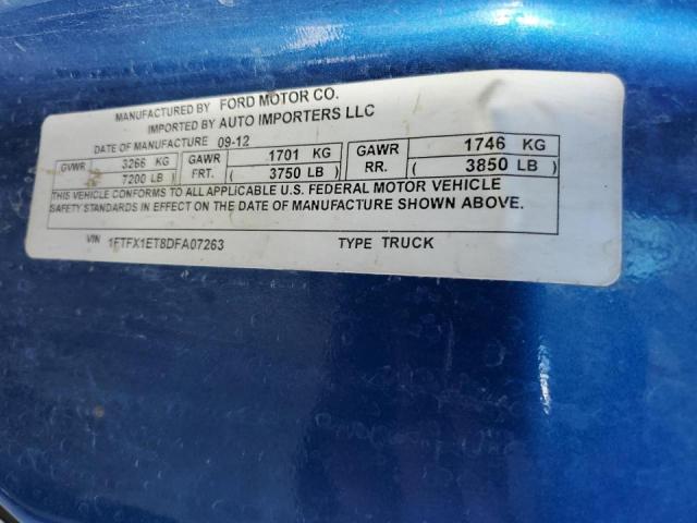 Photo 10 from auction – 2013 FORD F150 SUPER with VIN 1FTFX1ET8DFA07263