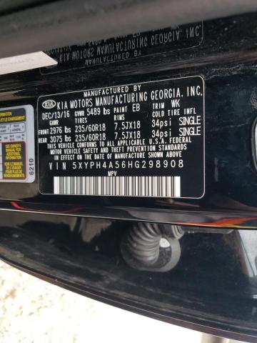 Photo 10 from auction – 2017 KIA SORENTO EX with VIN 5XYPH4A56HG298908