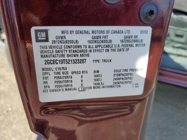 Photo 10 from auction – 2002 CHEVROLET SILVERADO with VIN 2GCEC19T521323287