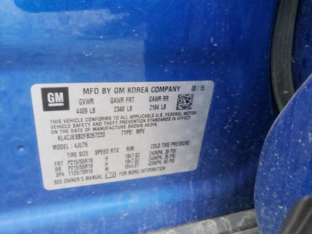 Photo 10 from auction – 2015 BUICK ENCORE with VIN KL4CJESB2FB267220