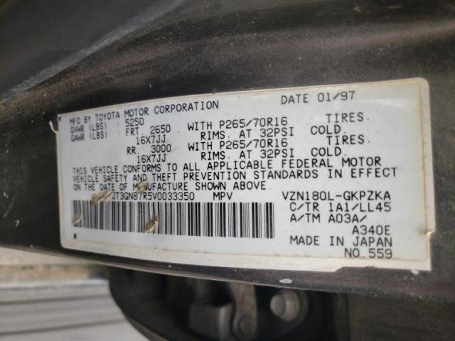 Photo 10 from auction – 1997 TOYOTA 4RUNNER LI with VIN JT3GN87R5V0033350