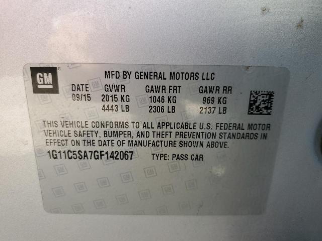 Photo 10 from auction – 2016 CHEVROLET MALIBU LIM with VIN 1G11C5SA7GF142067