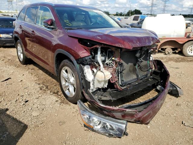 TOYOTA HIGHLANDER 2016 with VIN 5TDYKRFH8GS156177 - Photo from auction