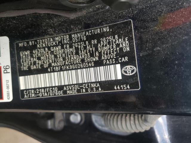 Photo 10 from auction – 2016 TOYOTA CAMRY LE with VIN 4T1BF1FK9GU260546