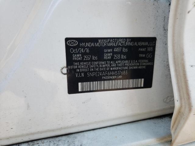 Photo 10 from auction – 2017 HYUNDAI SONATA SE with VIN 5NPE24AF6HH517683