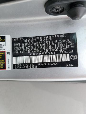 Photo 10 from auction – 2009 TOYOTA CAMRY BASE with VIN 4T1BE46K99U272123
