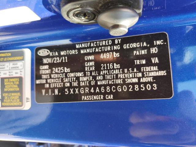Photo 10 from auction – 2012 KIA OPTIMA SX with VIN 5XXGR4A68CG028503
