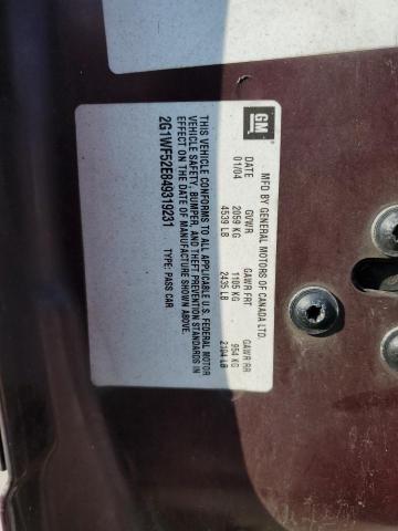 Photo 10 from auction – 2004 CHEVROLET IMPALA with VIN 2G1WF52E849319231