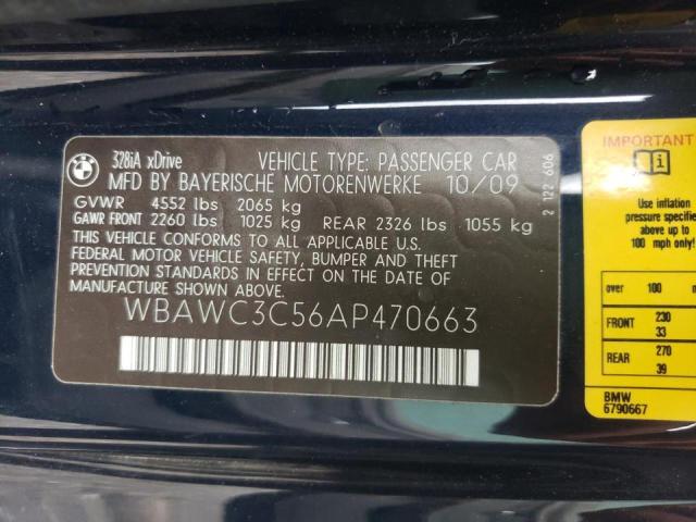 Photo 10 from auction – 2010 BMW 328 XI with VIN WBAWC3C56AP470663