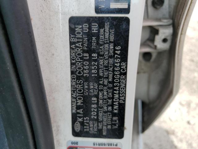 Photo 10 from auction – 2016 KIA RIO LX with VIN KNADM4A30G6646746